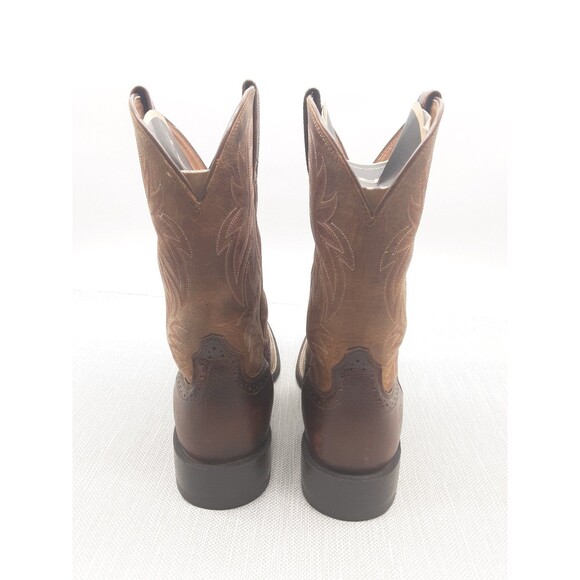 Ariat Size 10 EE Brown Boots Western Cowboy Square Toe Biker 10016291 Flaw main image 11